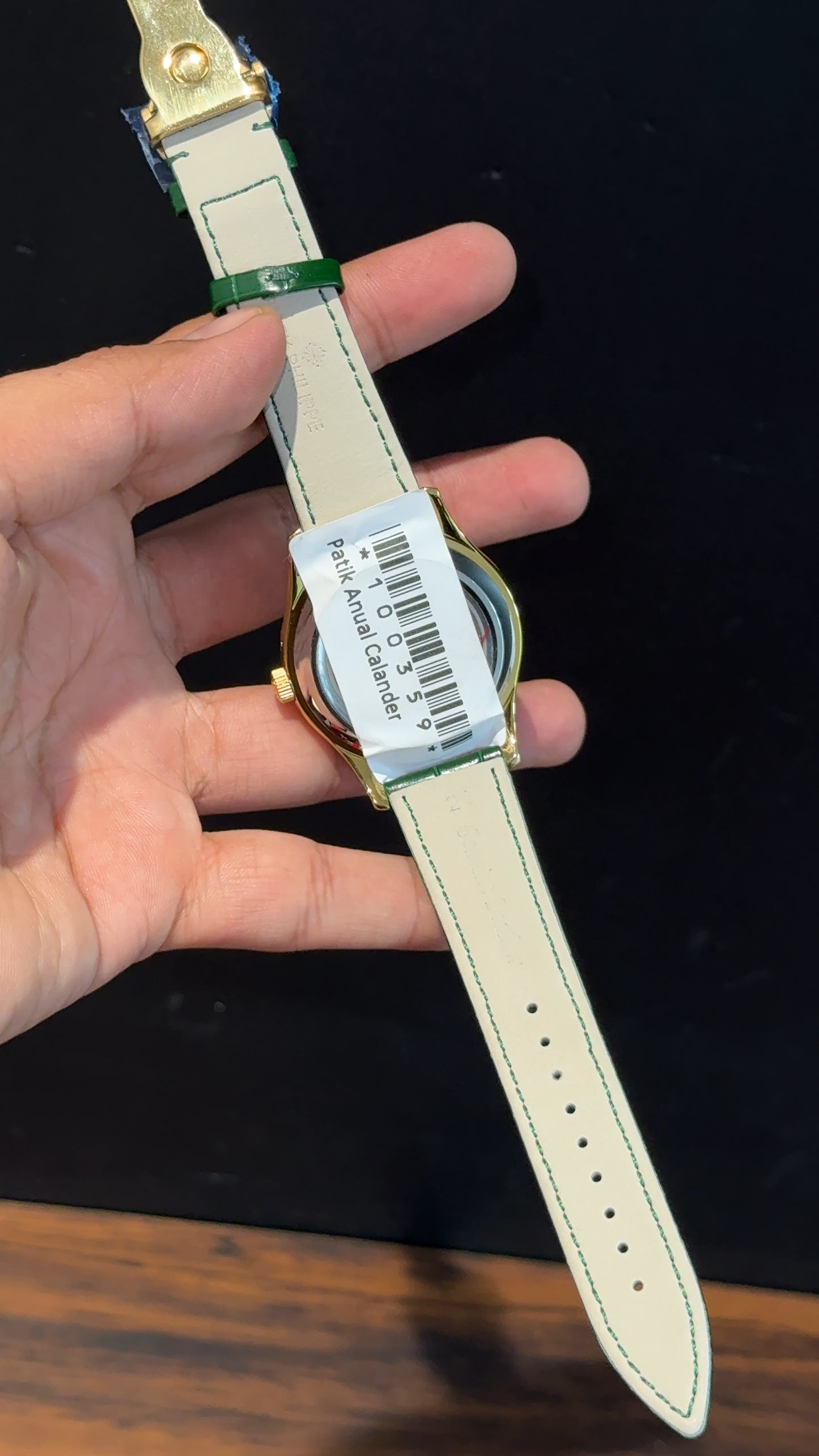 Pp Auto | Annual Calendar Edition | Gold | Green Strap | Green Dial - twentyfour