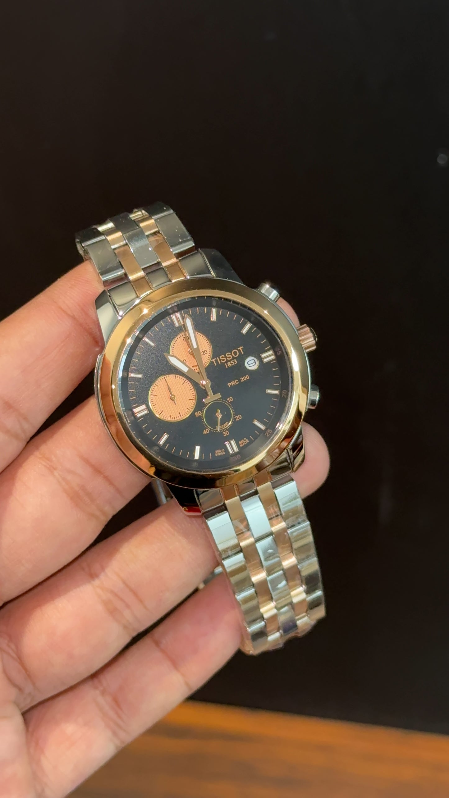 Tissot | Rose Two Tone | Rose Chrono | Black Dial