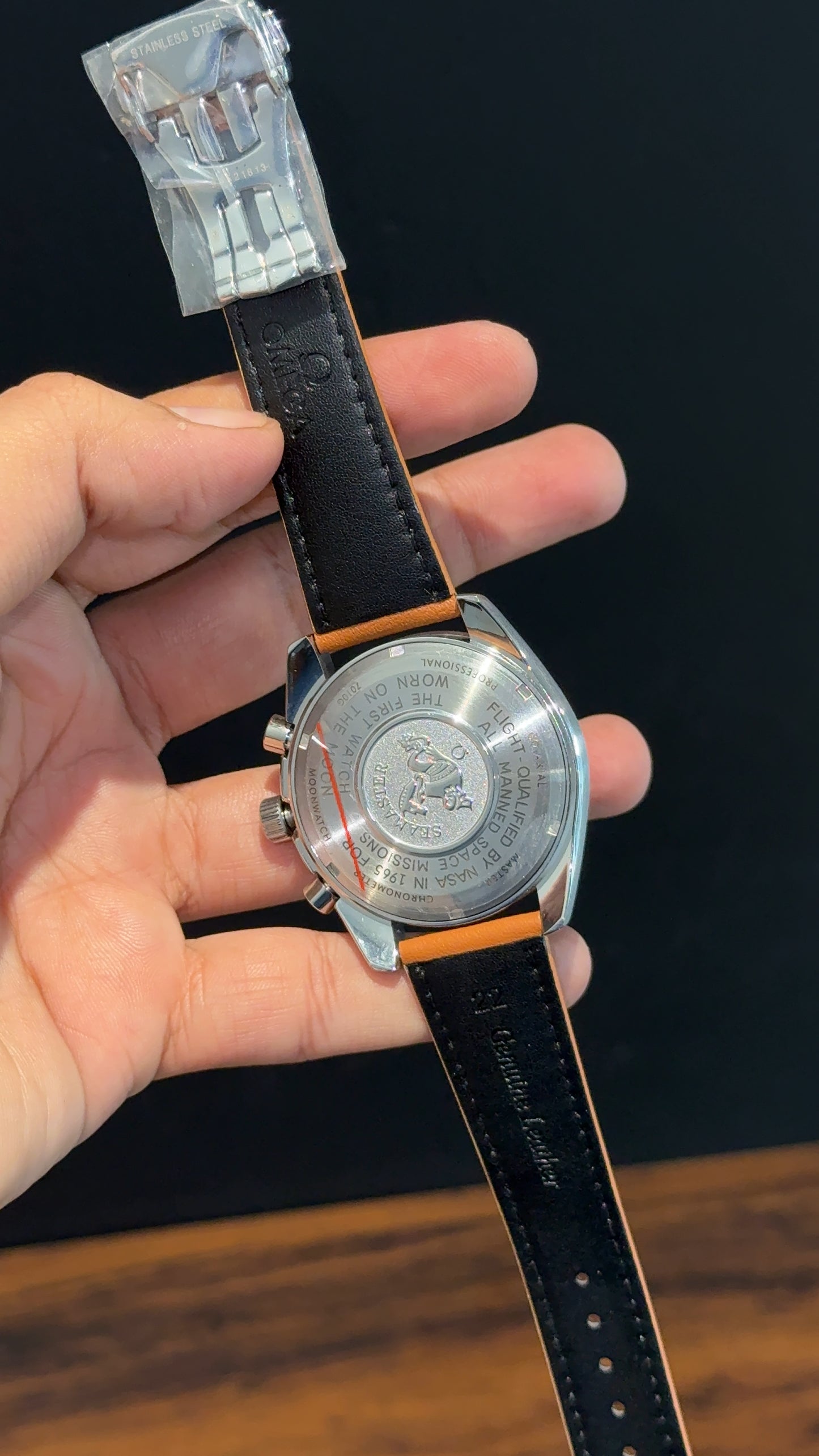 Speedmaster | Camel Strap | Chrono | Silver Grey Dial