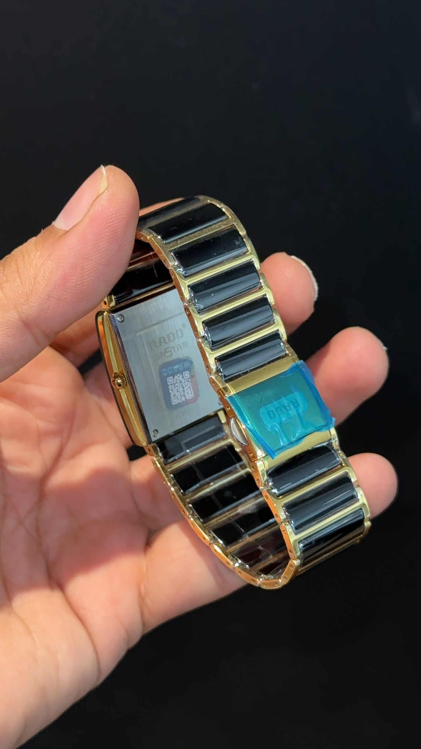 Rado Integral | Gold Black Two Tone | Diamond Digit | Black Dial