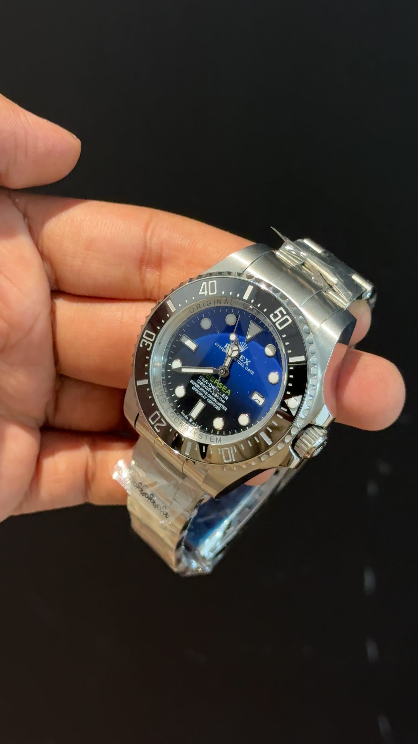 Sea Dweller | Silver Chain | shady Blue Black Dial