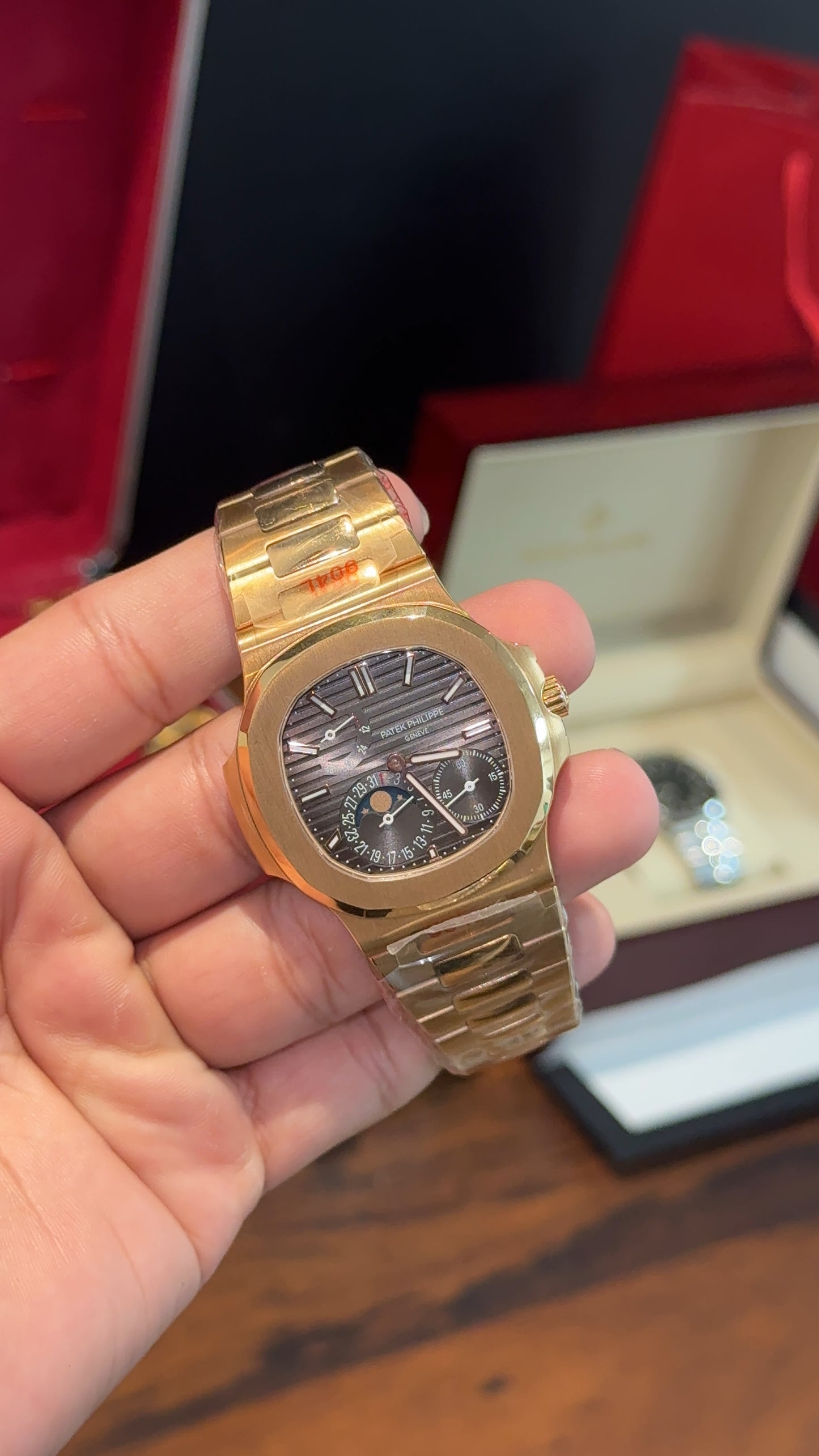 Premium Patek | Gold Chain | Chrono | Grey Dial