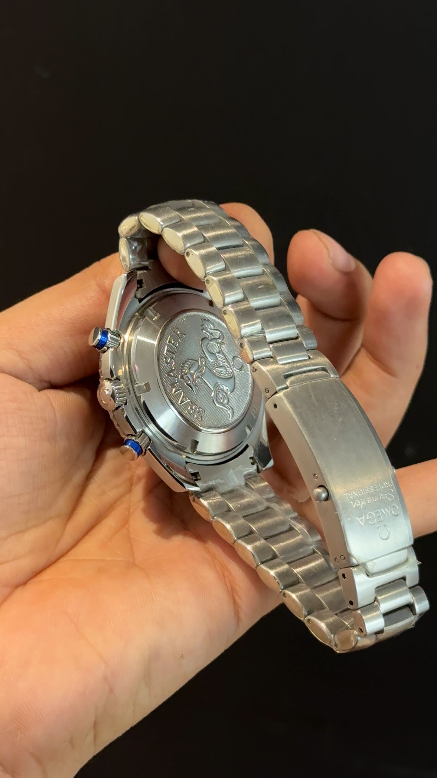 Omega Seamaster | Silver Chain | Blue Bezel | Chrono | Blue Dial