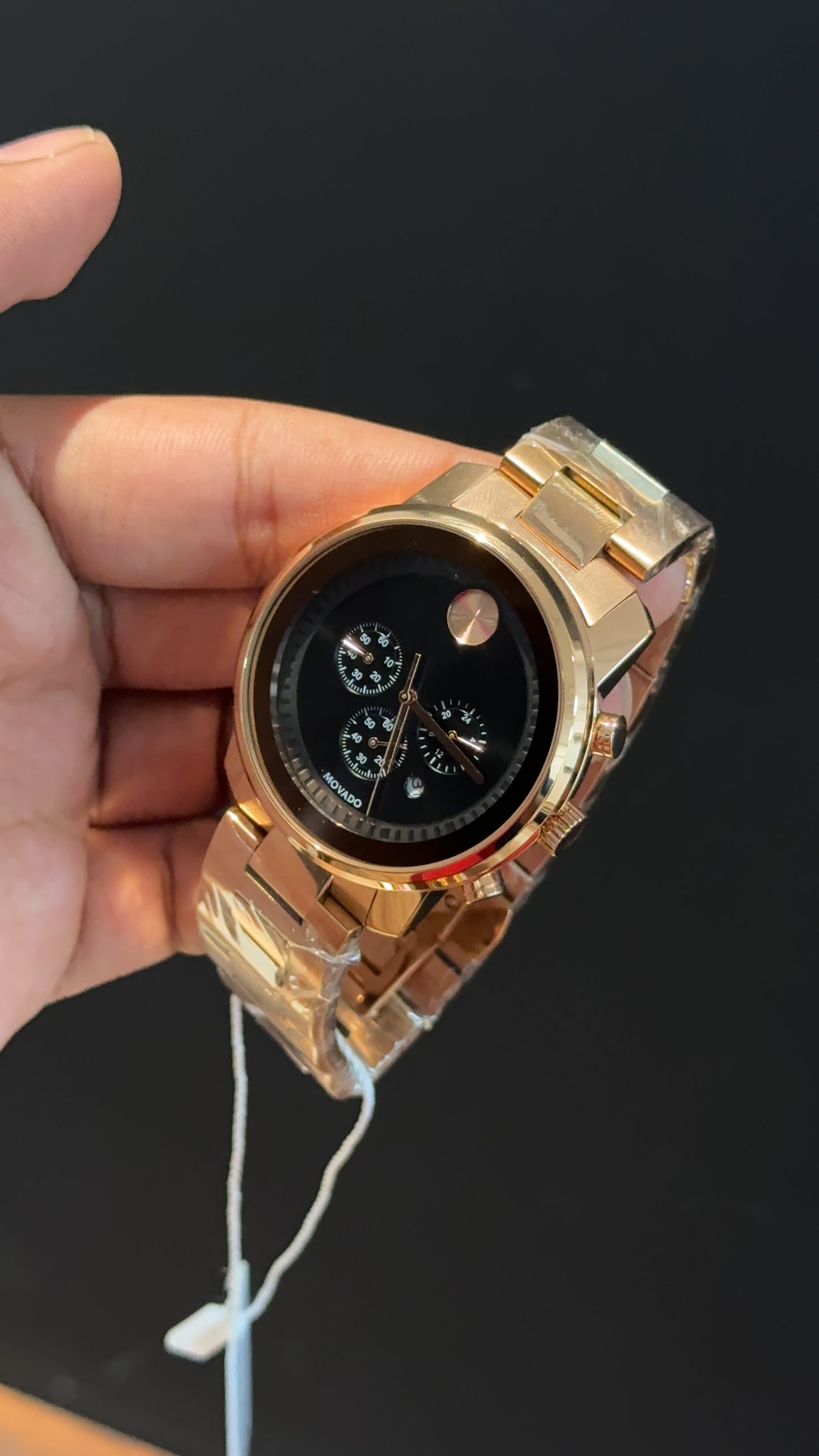Movado | Rose Chain | Chrono | Black Dial