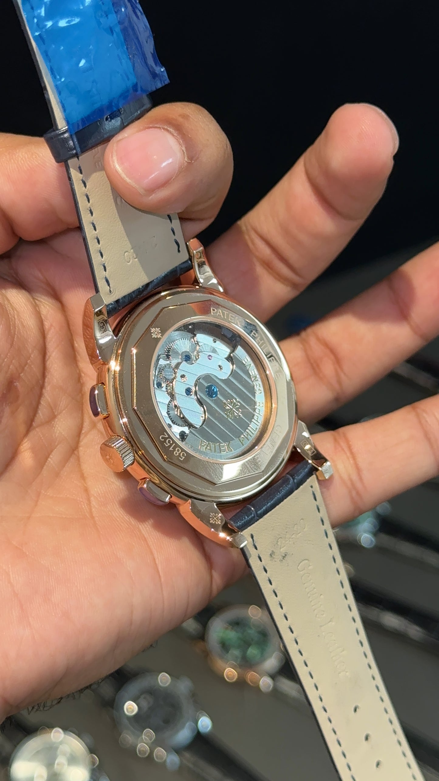 Patek Century | Auto | Purplish Index Dial | Dark Blue leather strap