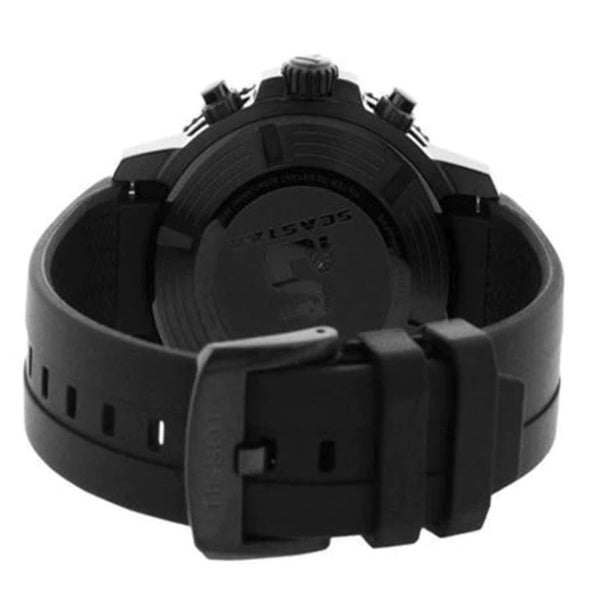 TISSOT Men’s Quartz Swiss Made Black Silicone Strap Black Dial 45mm Watch T120.417.37.051.02