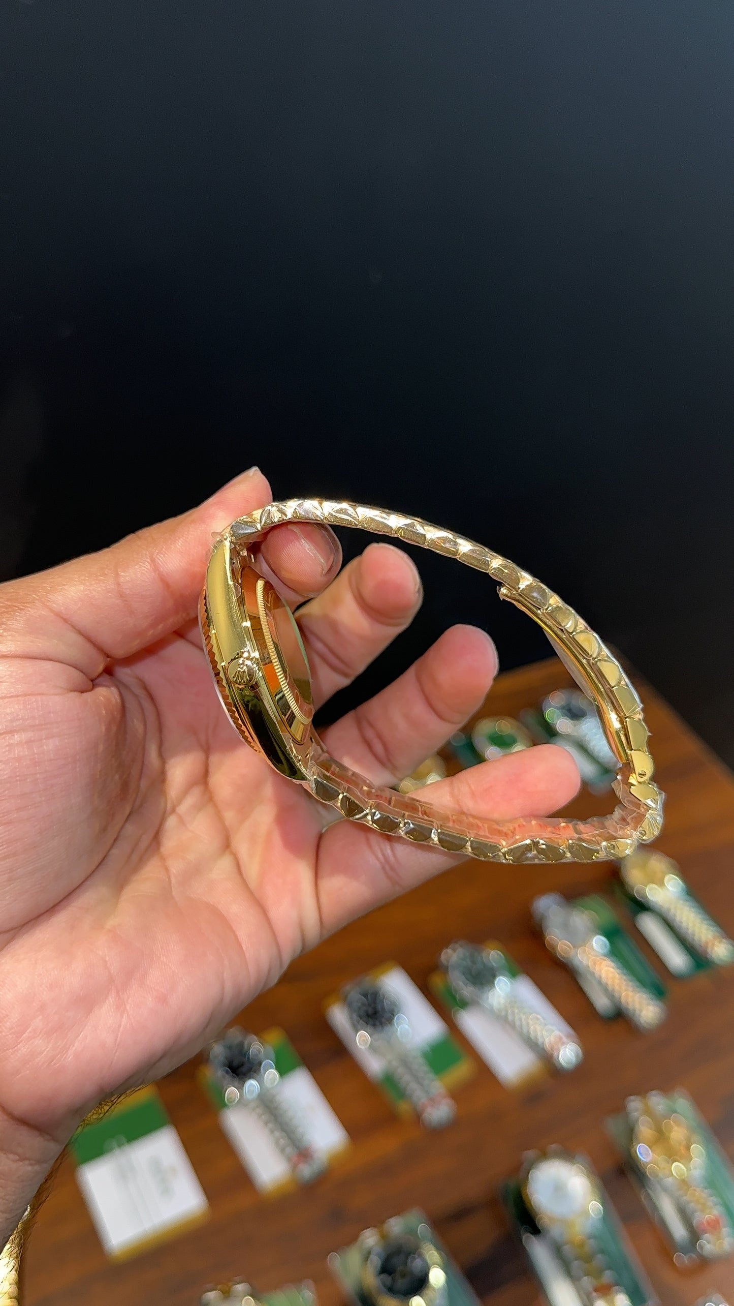 Premium Daydate | 40mm | Gold Chain | Green Roman Dial