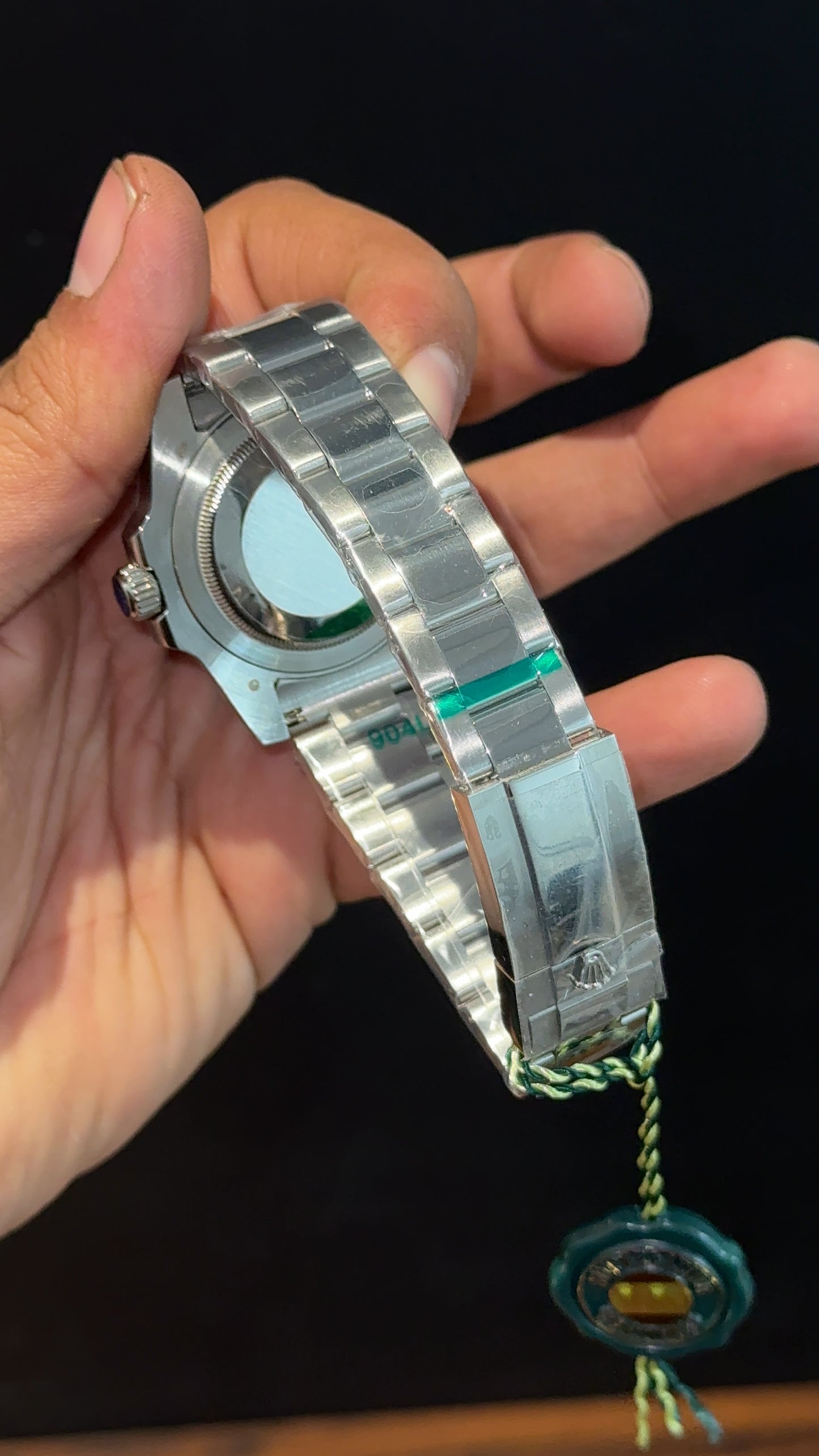 GMT Bruce Wayne | Silver Oyester Chain | Black Dial