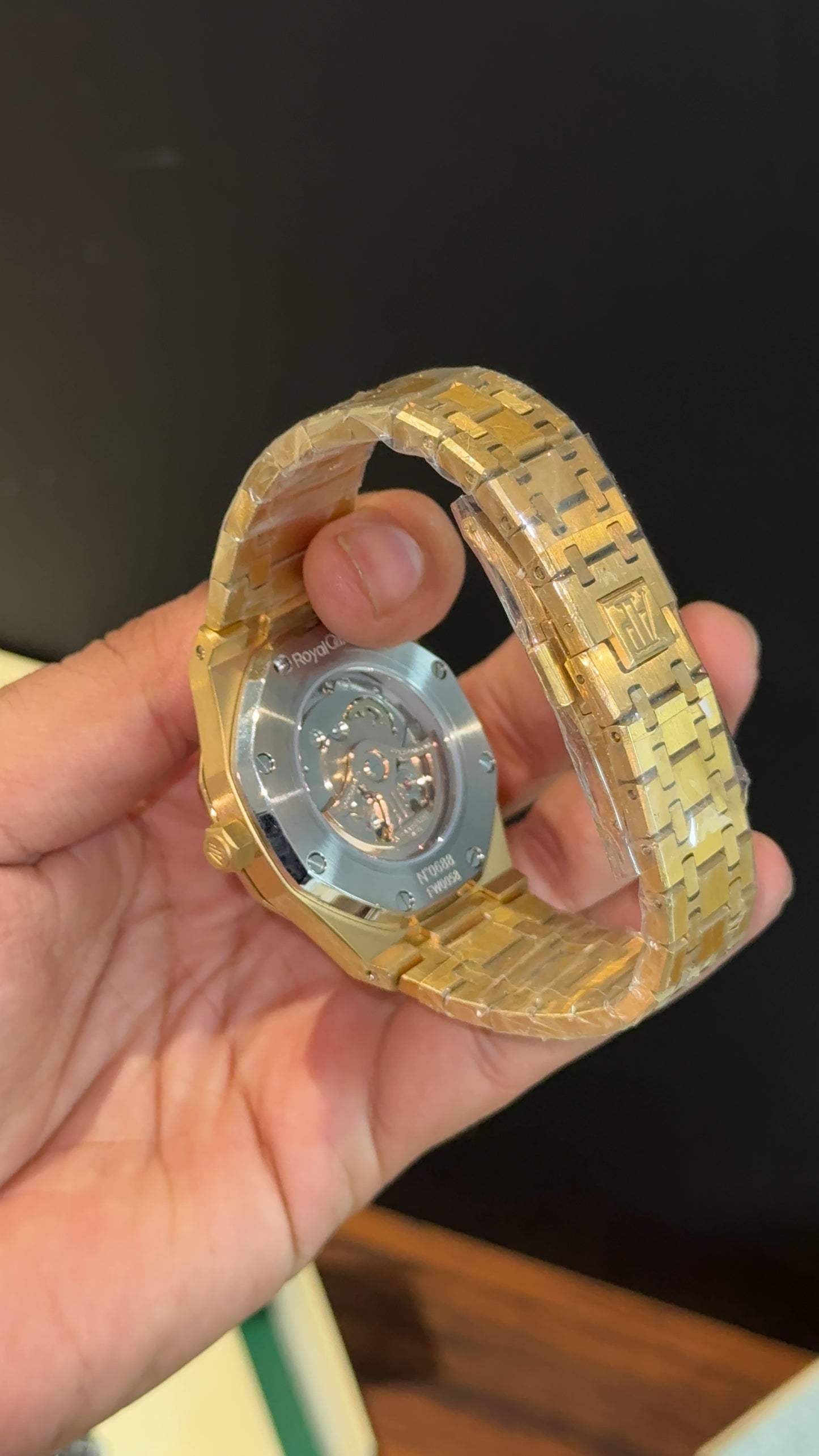 AP | Auto | Gold Chain | Blue Box Dial