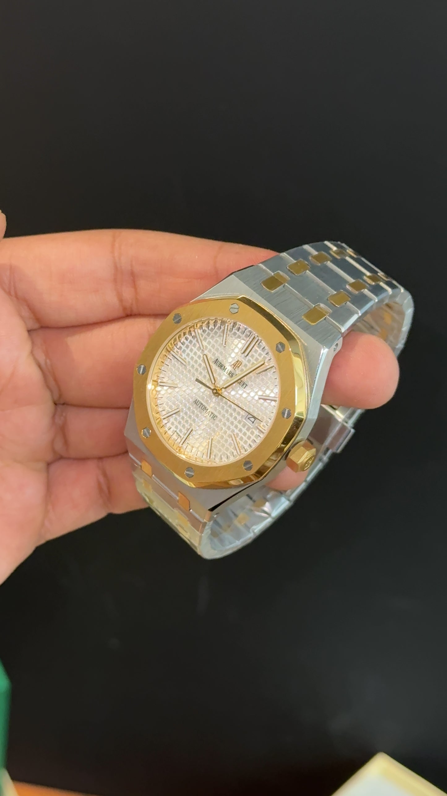 AP | Auto | Gold Two Tone | White  Box Dial