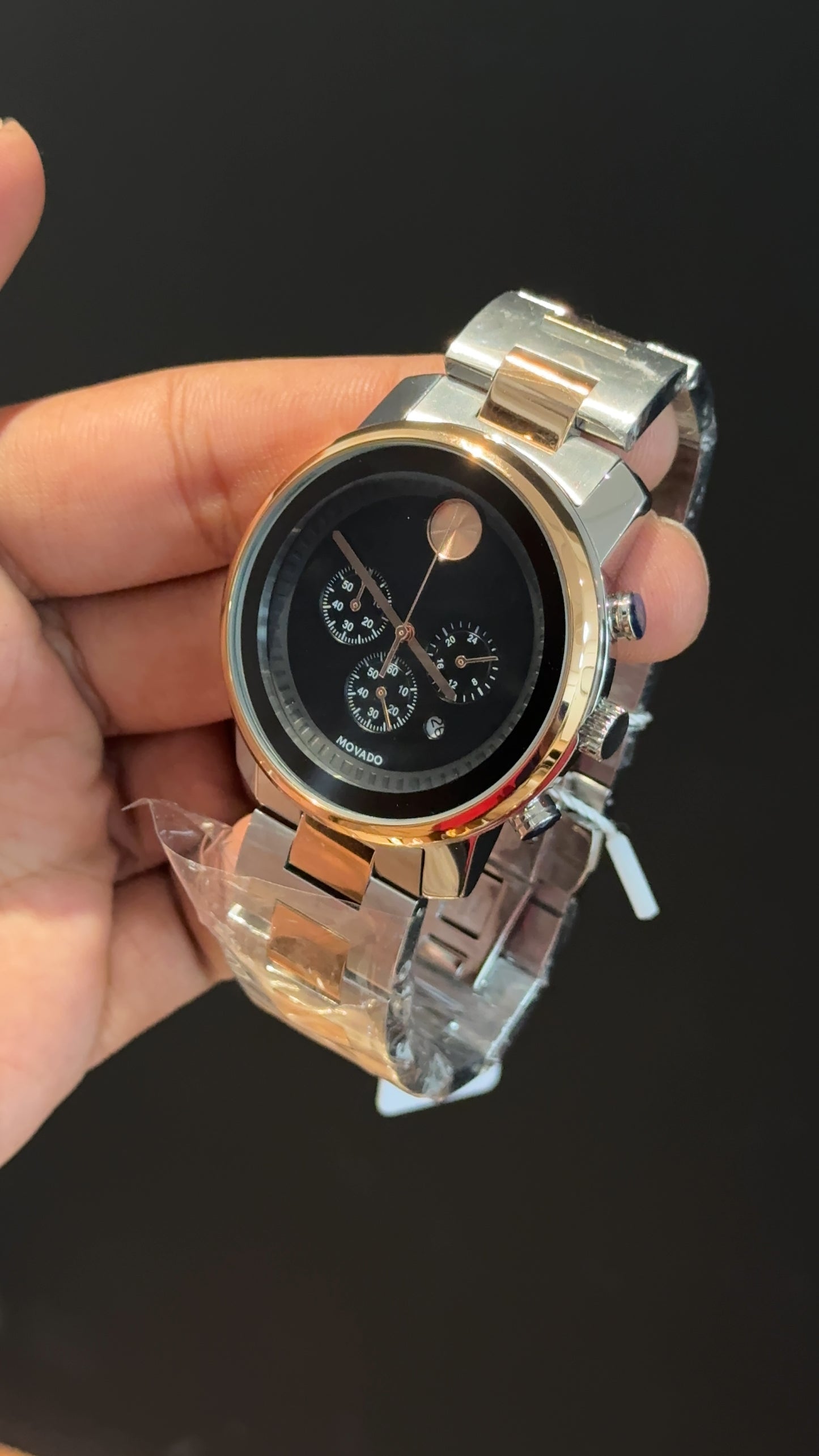 Movado | Rose Two Tone | Chrono | Black Dial