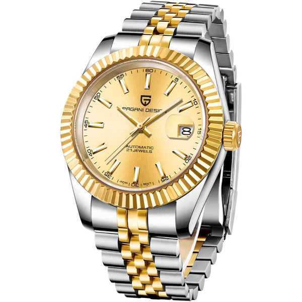 Pagani Design PD-1645 | Datejust Gold Two tone Index Dial