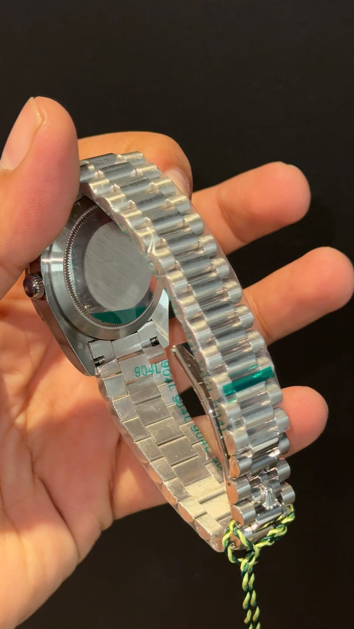DayDate | Diamond Bezel | Silver Chain | Tiffany Pearl Dial