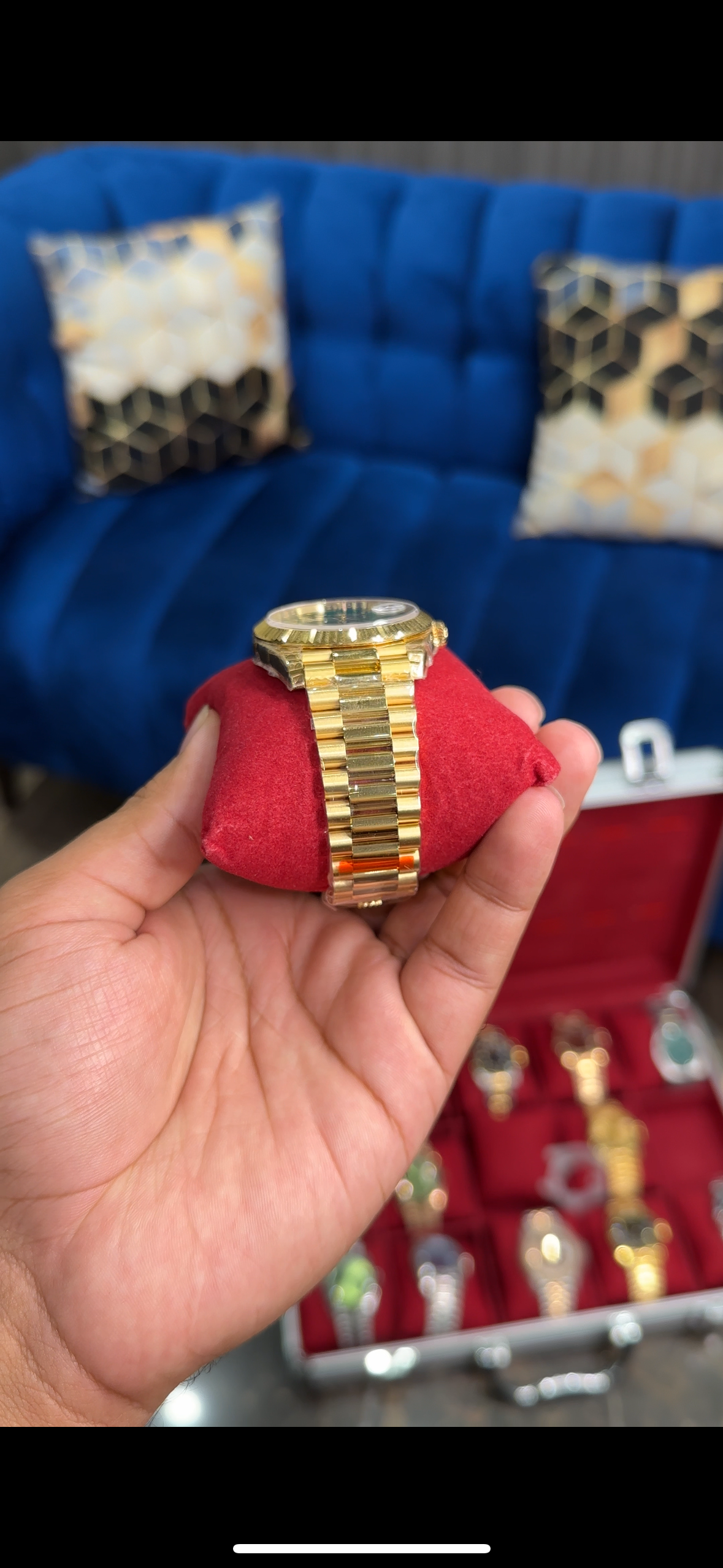 Premium Daydate | Gold Chain | Green Dial