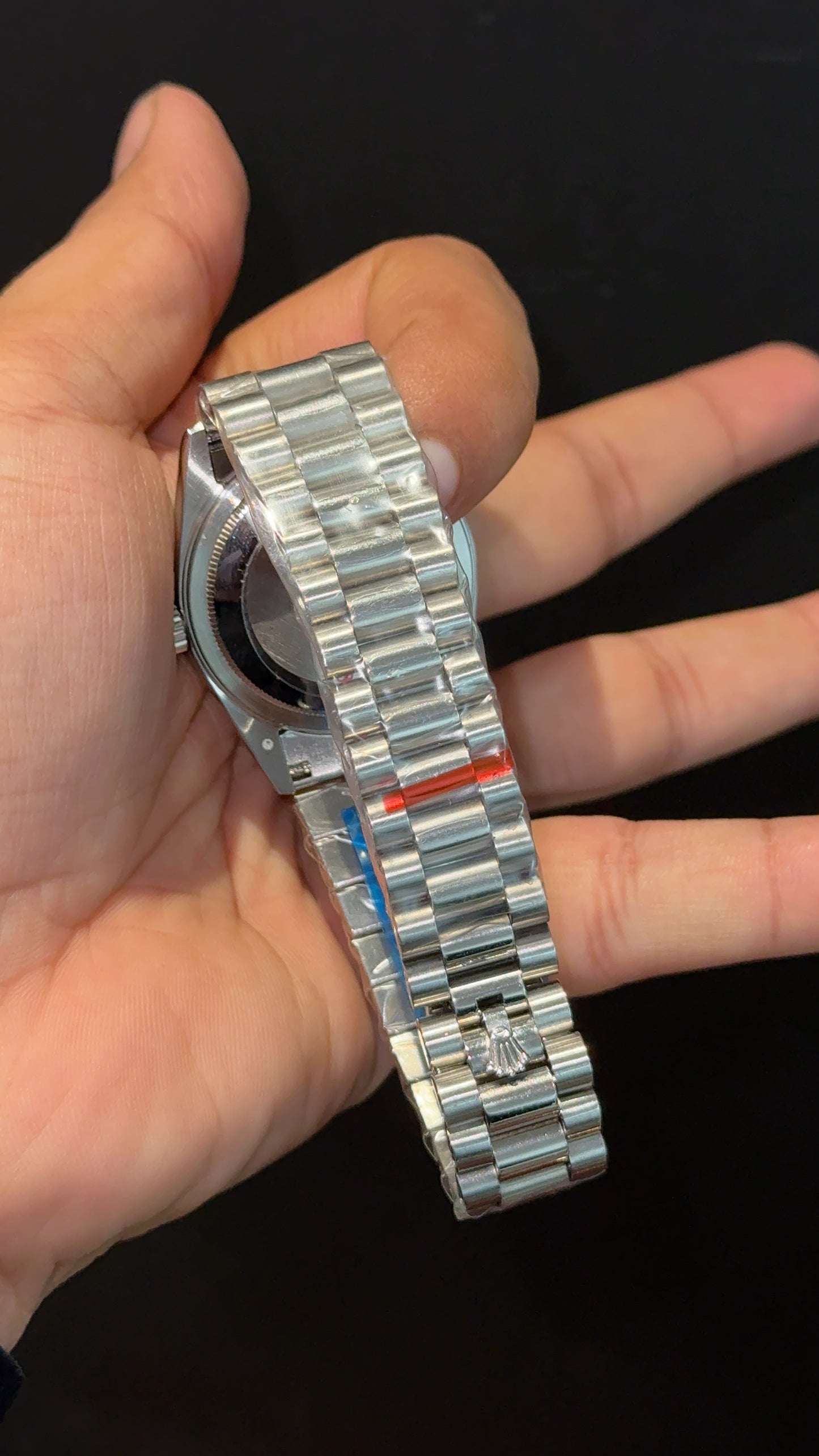 Daydate | 36mm | Silver Chain | Diamond Case | Light Green Dial - twentyfour