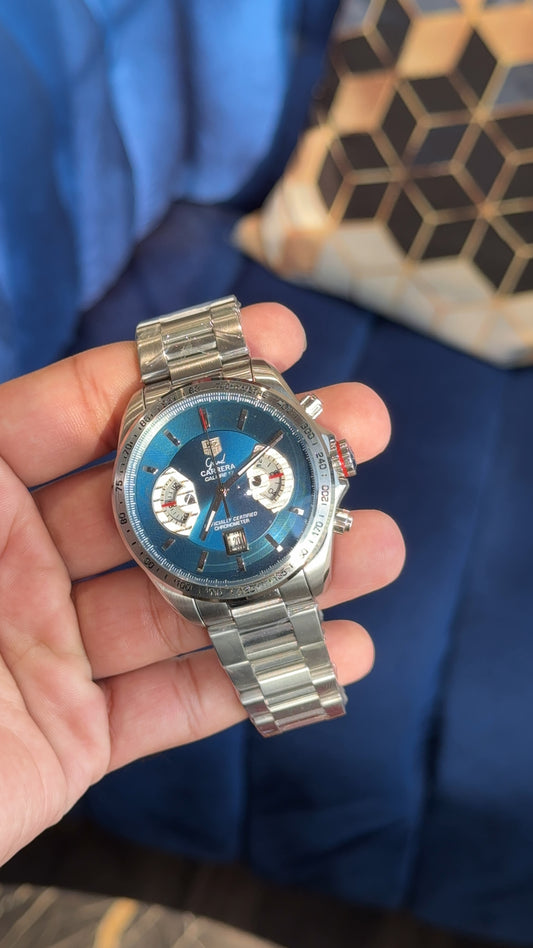 Carrera | Calibre 17 | Silver Chain | Blue Dial