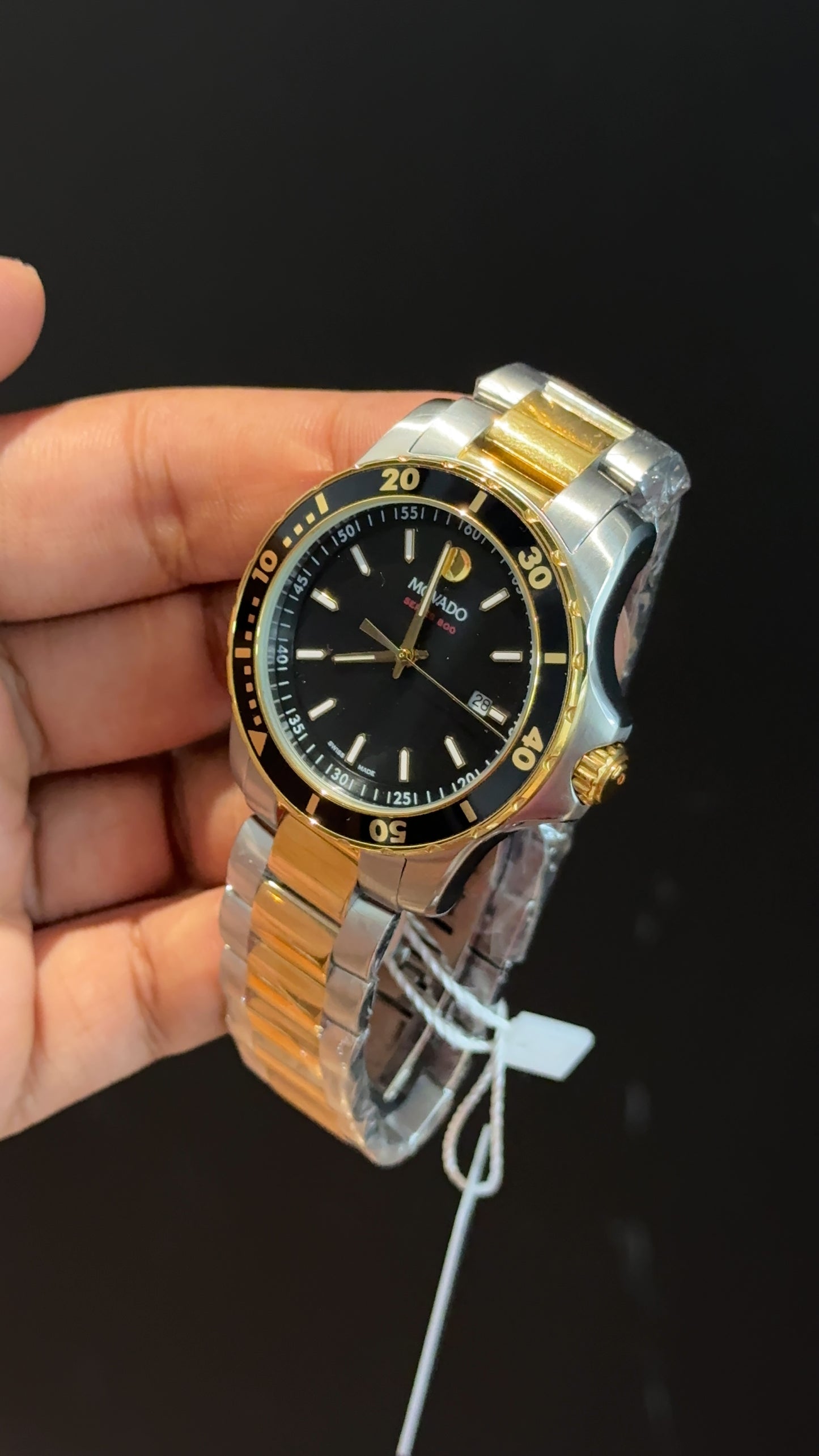 Movado | Gold Two Tone | Blue Plain Dial