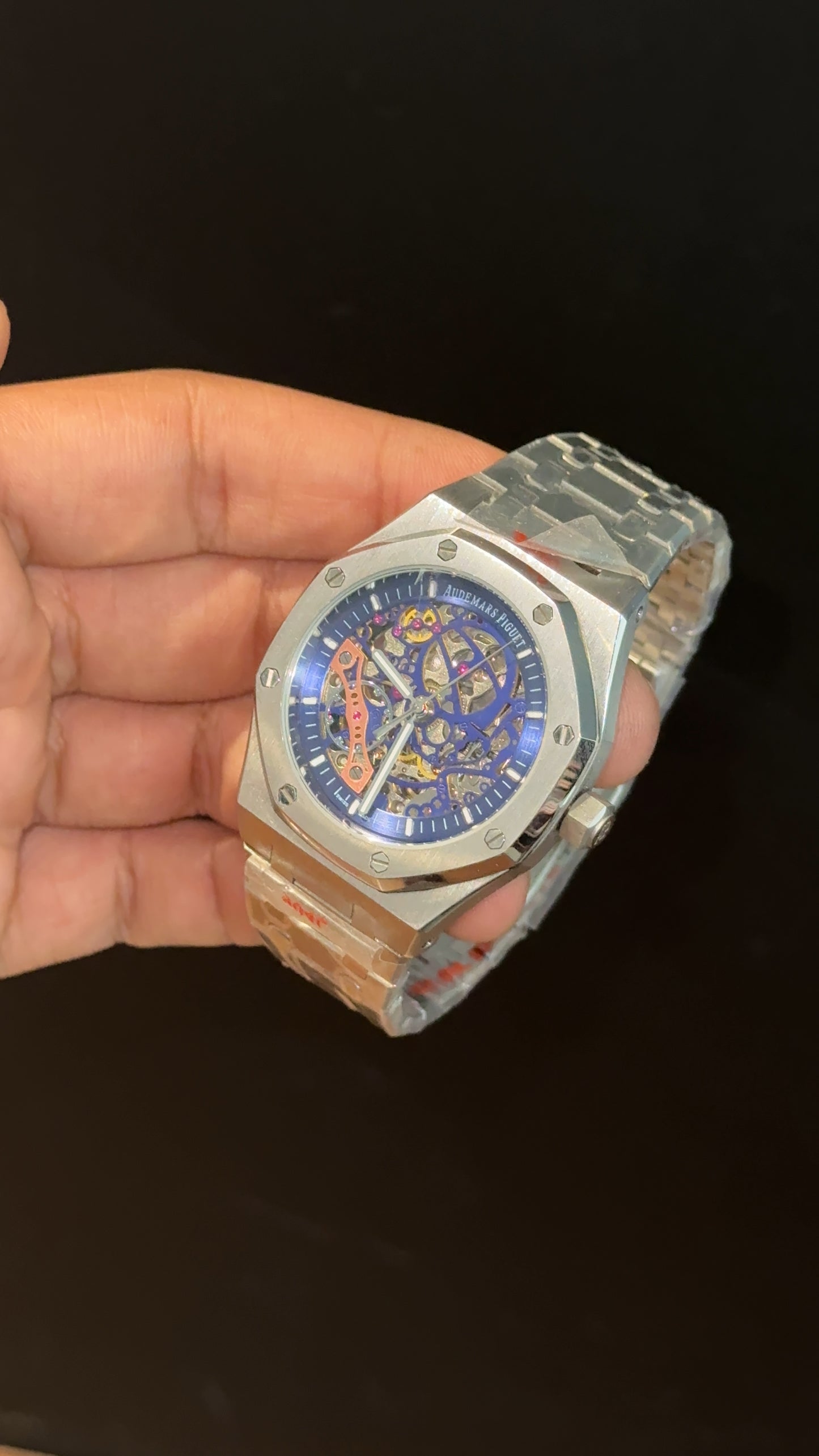 AP Skl | Silver Chain | Blue Dial Silver Circle