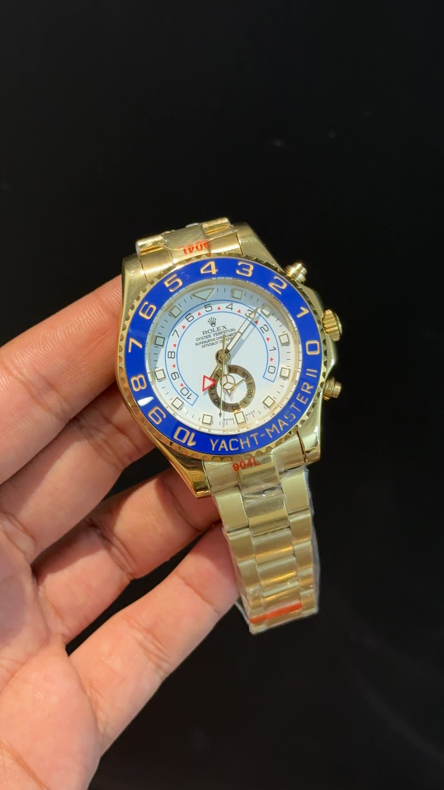 Yacht Master 2 | Gold Chain | White Dial
