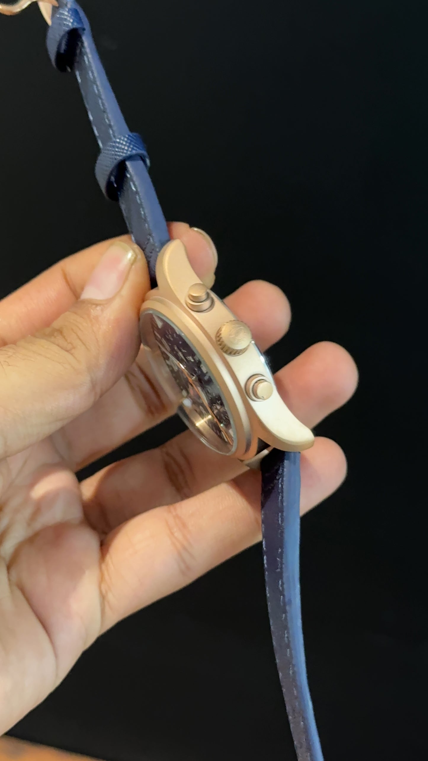 IWC | Blue Fabric Strap | Rose Case | Chrono | Blue Dial