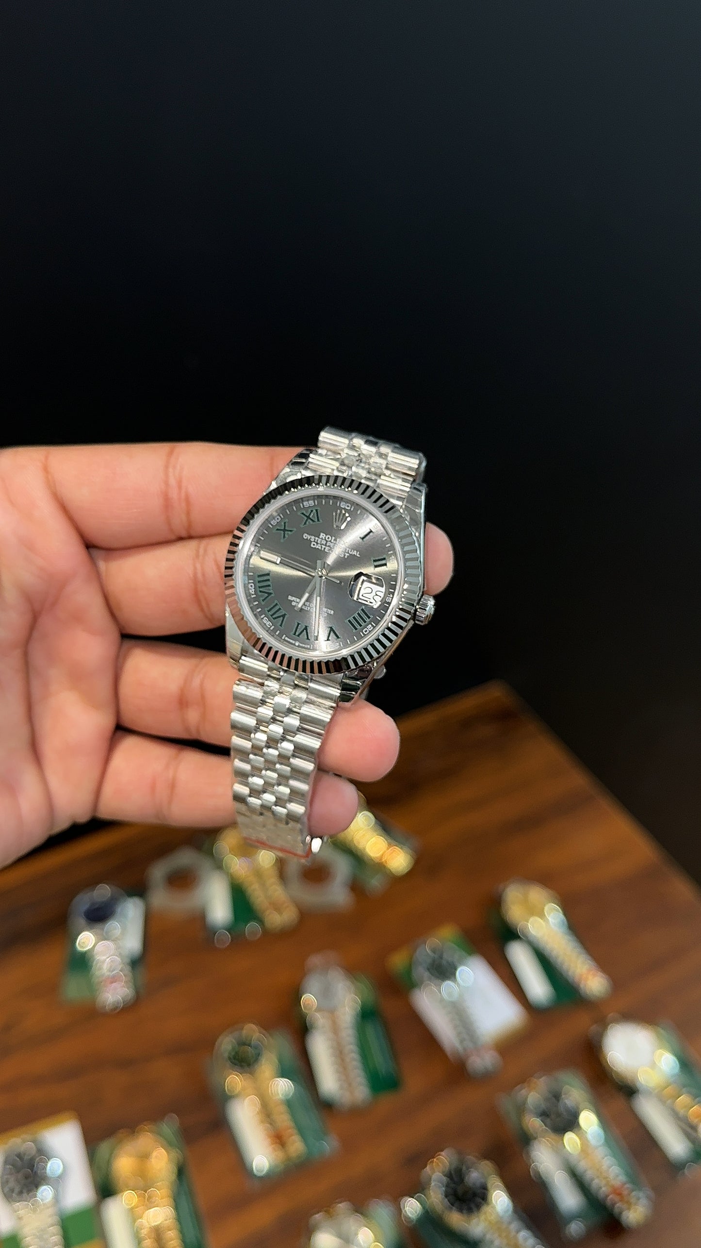 Premium Datejust | 40mm | Silver Chain | Wimbledon Dial