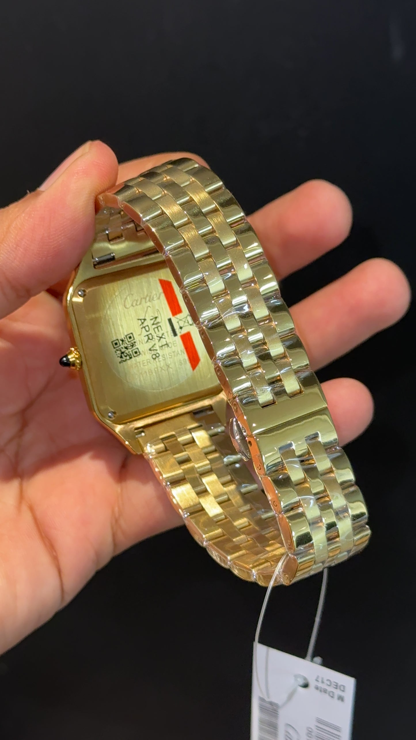 Santos De Cartier | Slim Edition | Gold Chain | Grey Dial