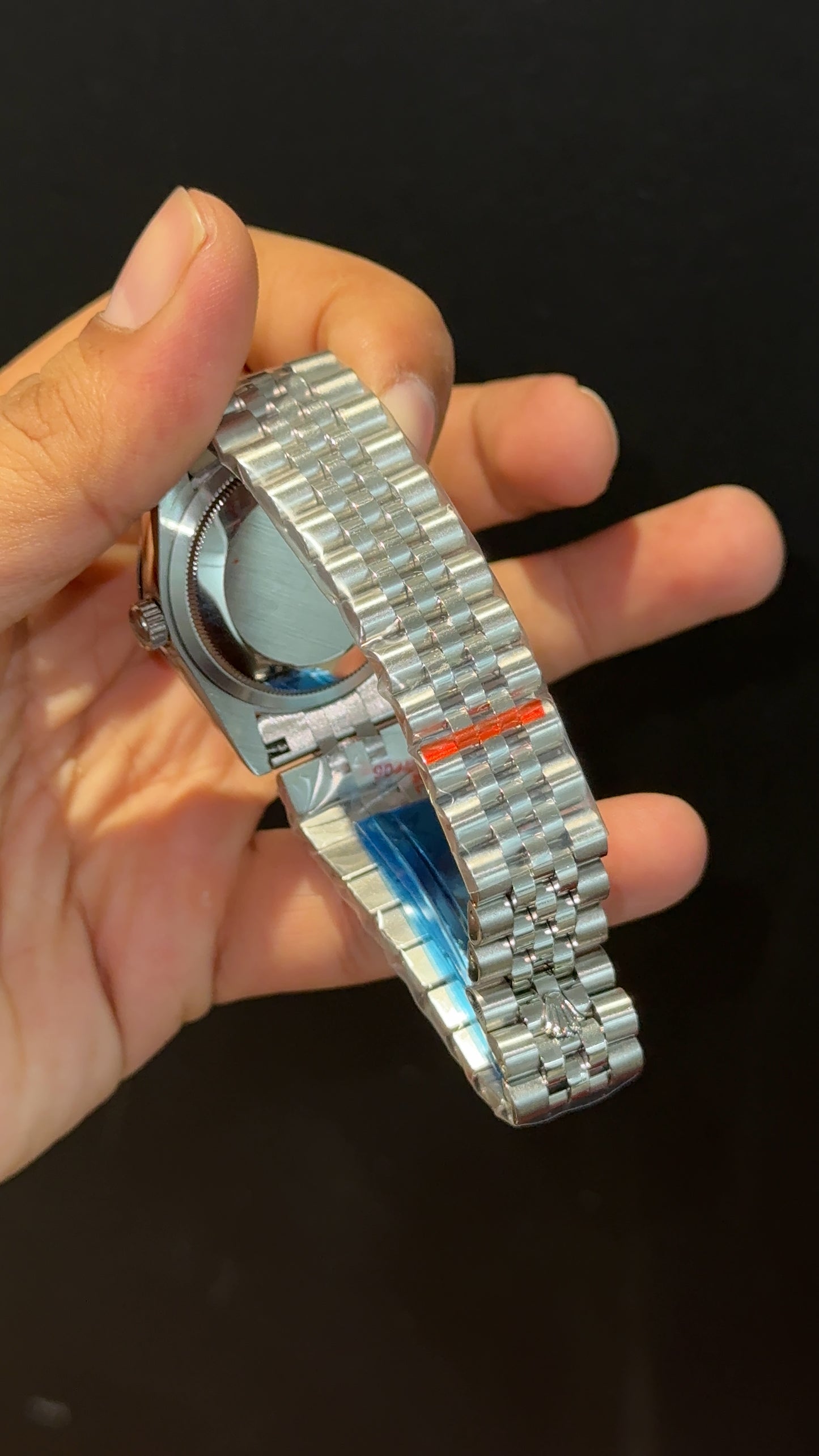 Datejusy | 36mm | Silver Chain | Blue Scetch Dial