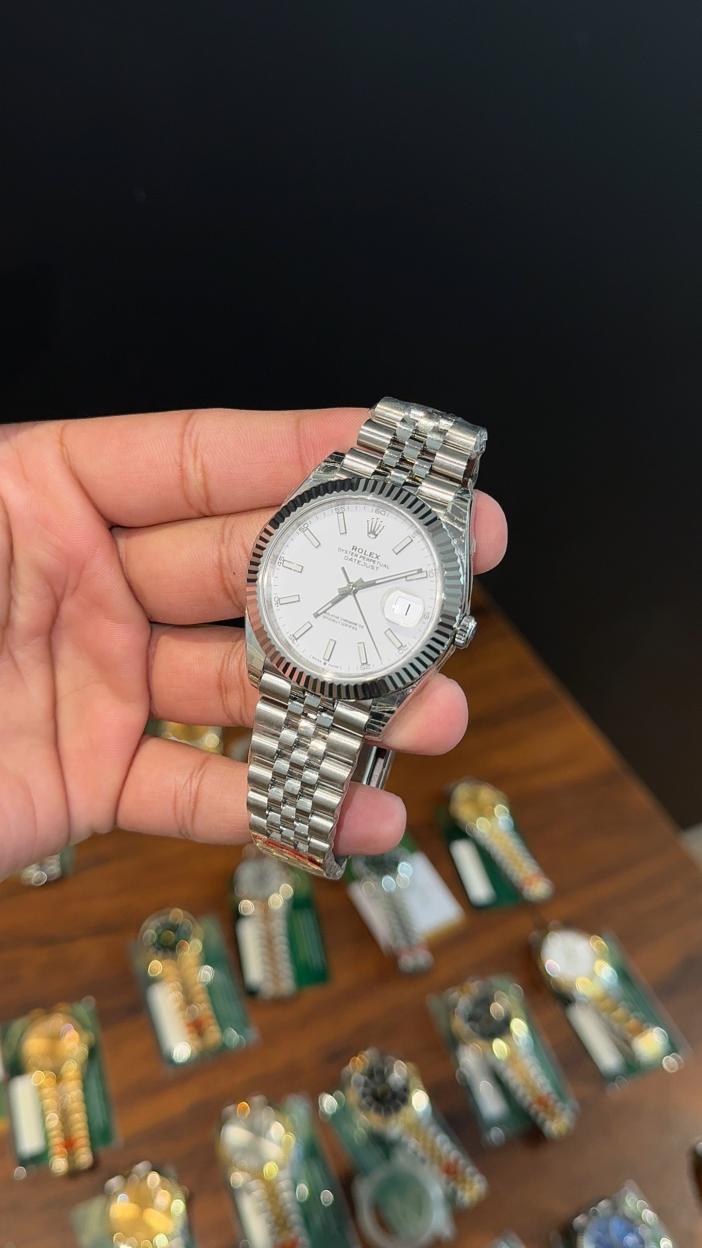Premium Datejust | 40mm | Silver Chain | White Dial