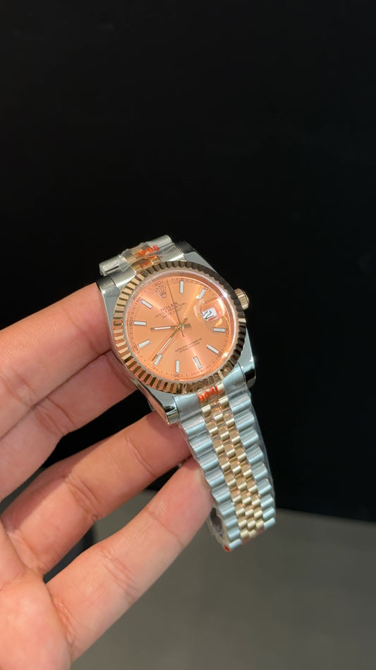 DateJust | 36mm | Rose Two Tone | Peach Dial