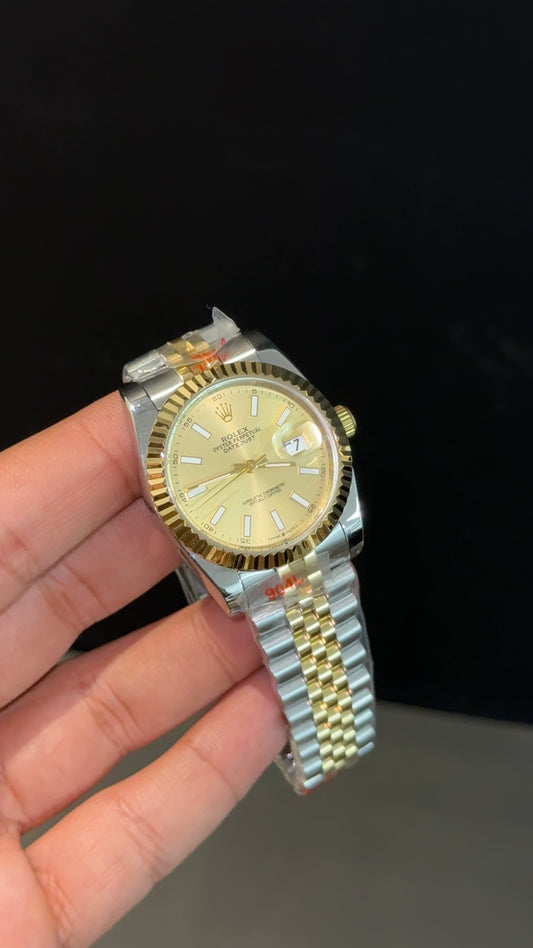 DateJust | 36mm | Gold Two Tone | Gold  Dial