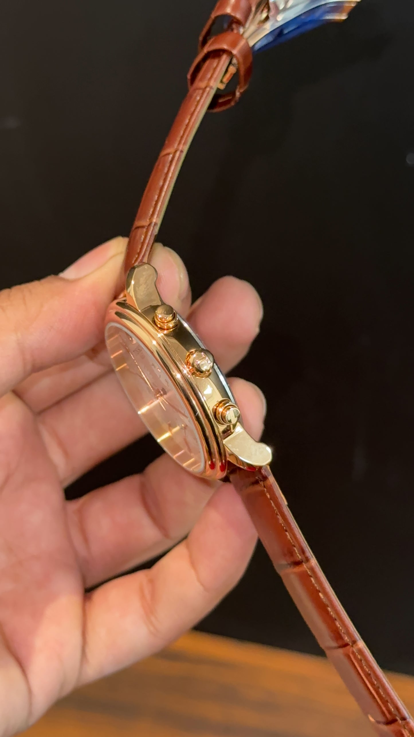 Tissot Rose | Chrono | Brown Leather Strap | White Dial