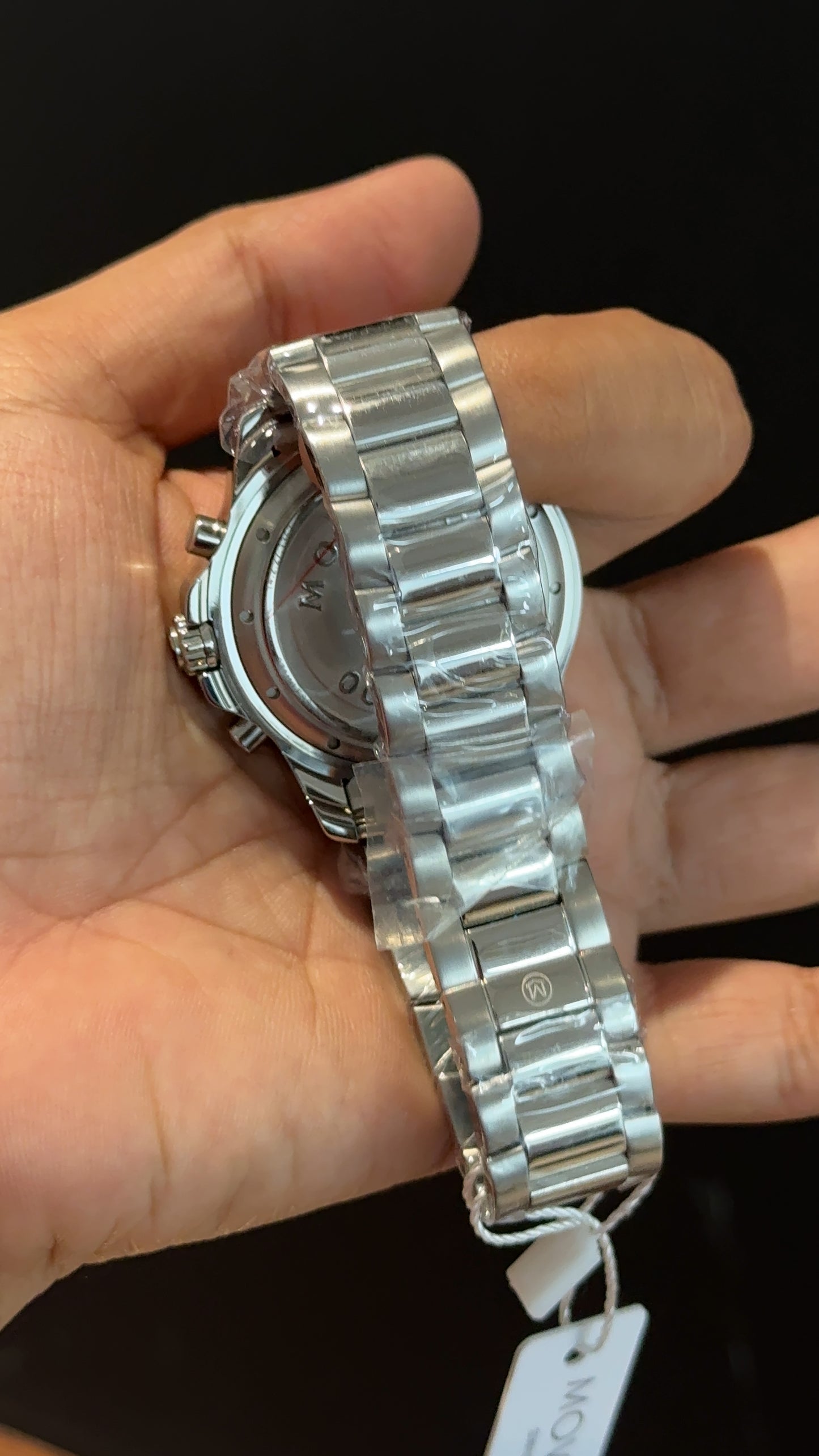 Movado | Silver Chain | Green Bezel | Chrono | Green Dial