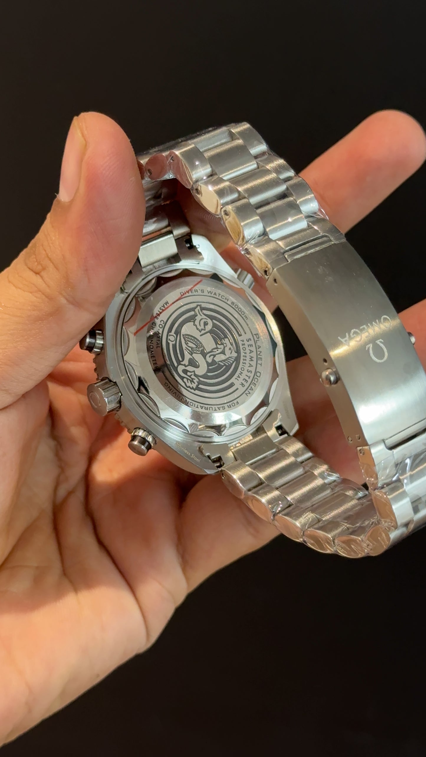 Omega Seamaster | Silver Chain | Brown Bezel | White Chrono | Brown Dial