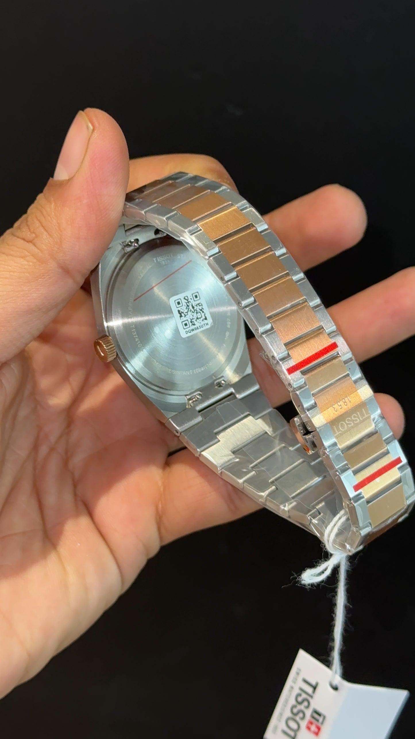 Tissot Prx | Quartz | Rose Two Tone | Black Texture Dial - twentyfour