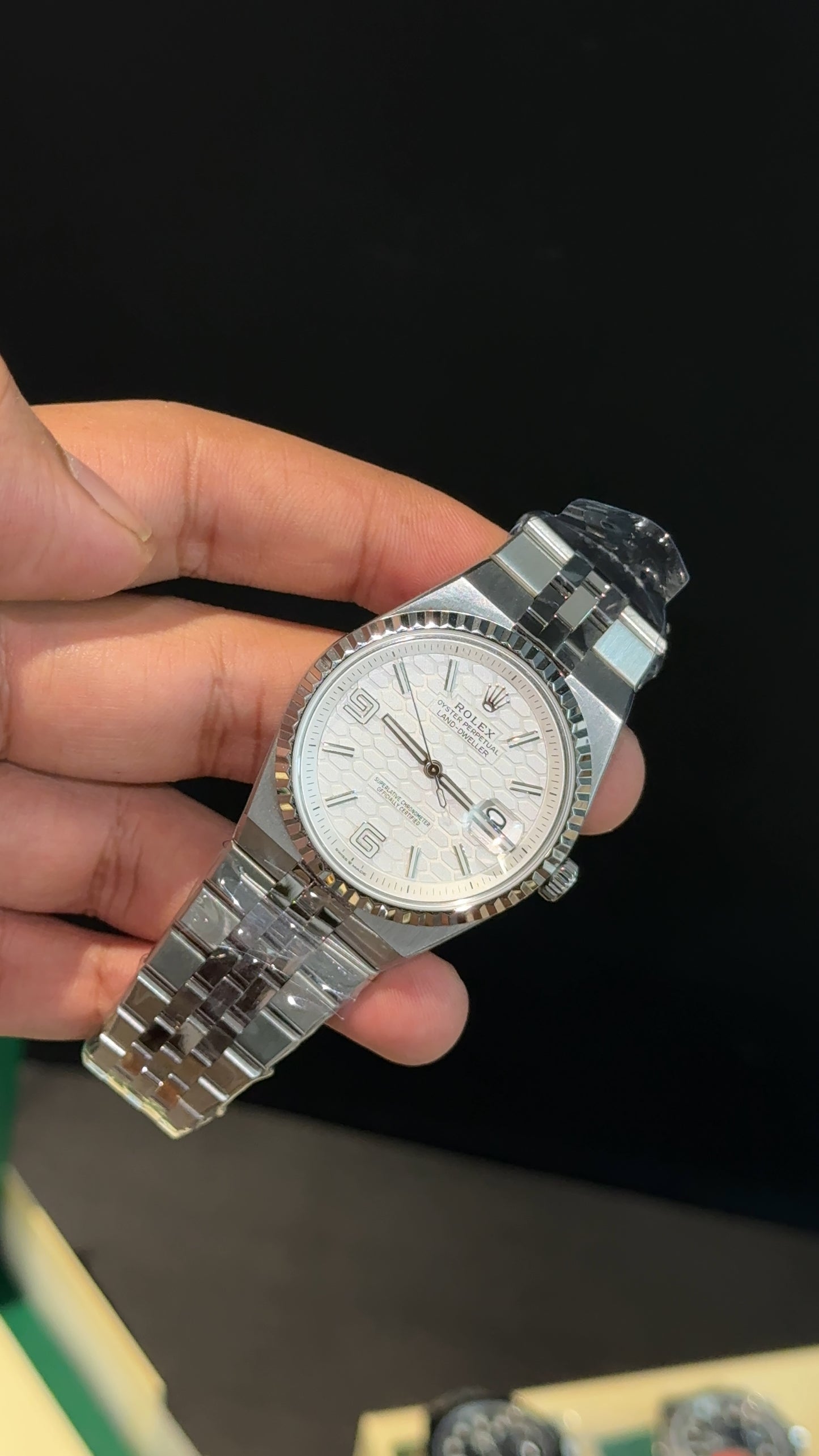 Premium Land Dweller | Silver Chain | White Dial