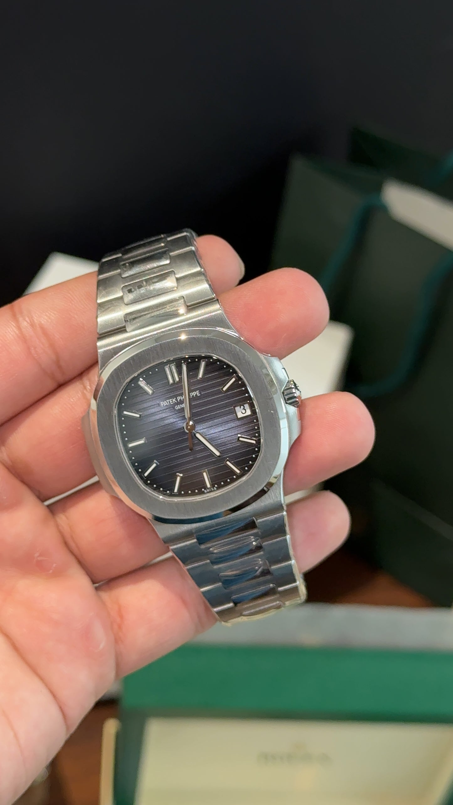 Premium Patek | Auto | Silver Chain | Blue Dial