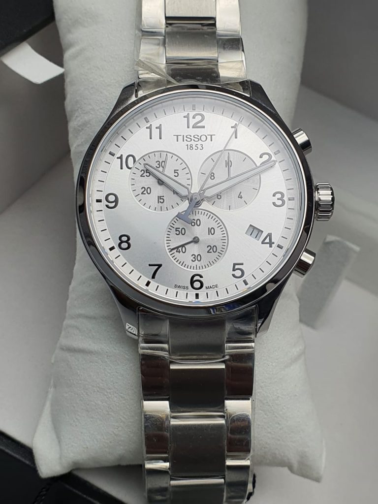 TISSOT Men’s Quartz Swiss Made Stainless Steel Silver Dial 45mm Watch T116.617.11.037.00