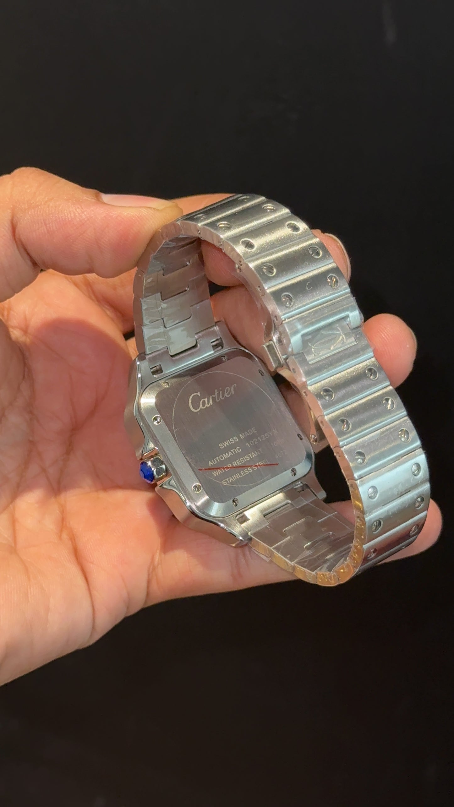 Santos | Silver Chain | Greyish Dial - twentyfour