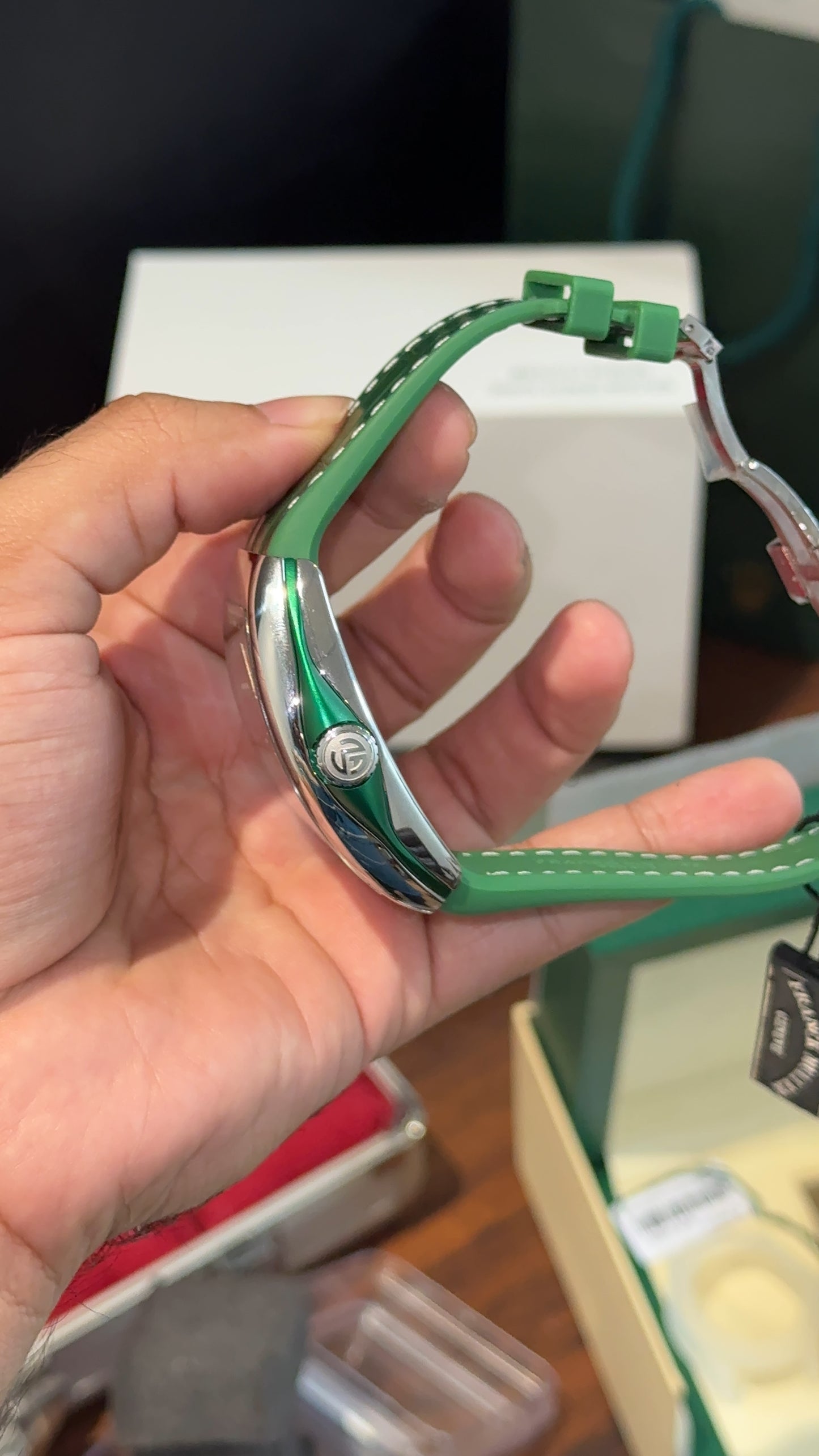 Premium Franck Muller | Leather | Silicone Strap | Green Dial