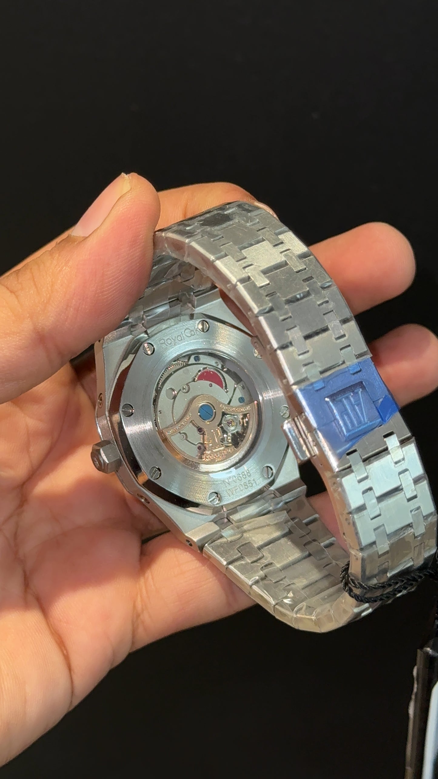 AP Auto | Silver Chain | Silver Chrono | Calendar Edition | Blue Box Dial