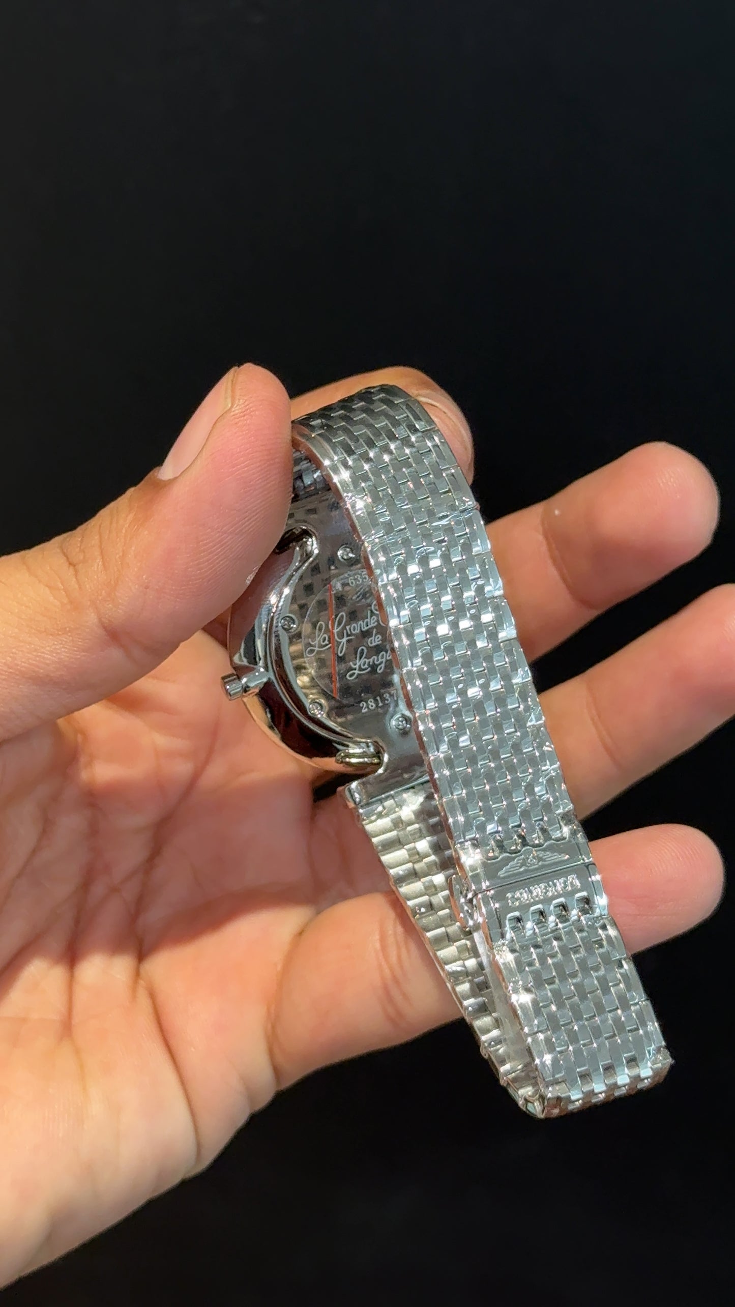 Longines | Silver Chain | Black Diamond Dial - twentyfour