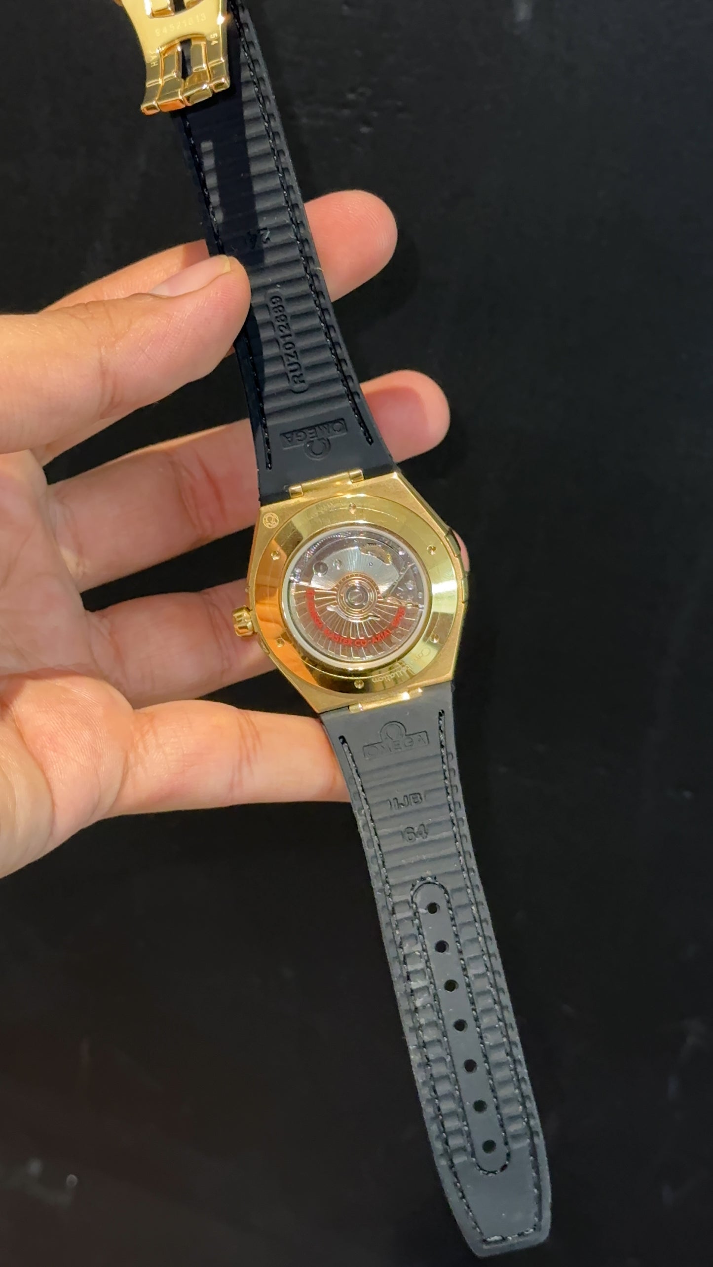 Omega Constellation | Gold Black Case | Black Strap | Black Plain Dial - twentyfour