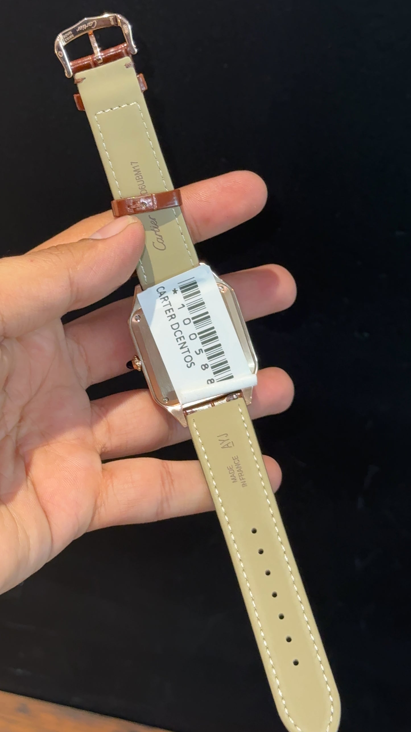 Cartier Dumont Lacquer | Rose Two Tone Case | Brown Leather Strap | White Dial - twentyfour