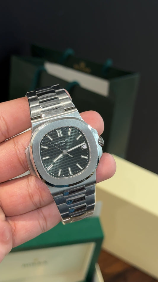 Premium Patek | Auto | Silver Chain | Green Dial