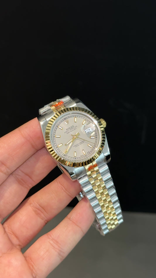 DateJust | 36mm | Gold Two Tone | Grey Dial