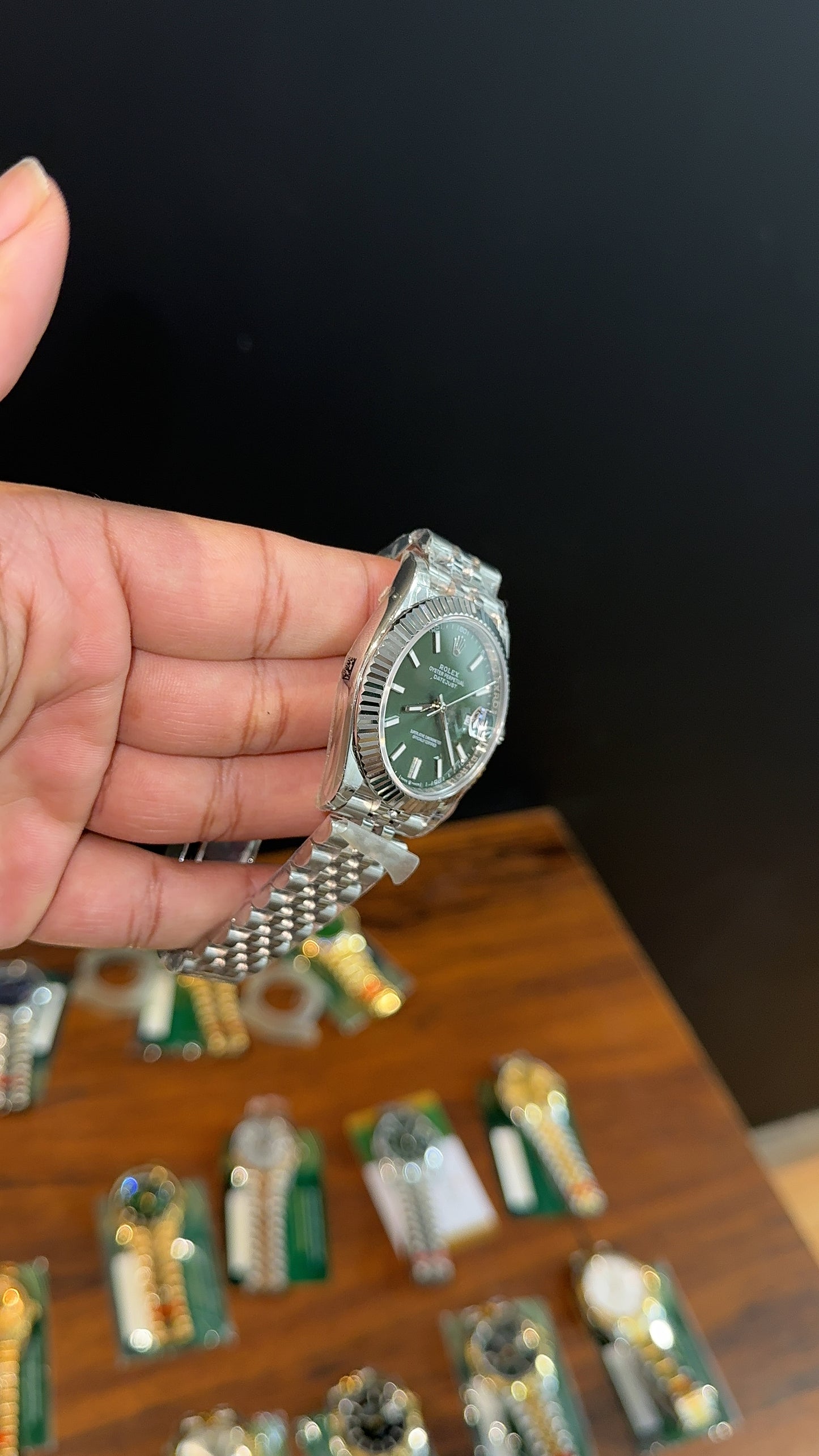 Premium Datejust | 40mm | Silver Chain | Mint Green Dial