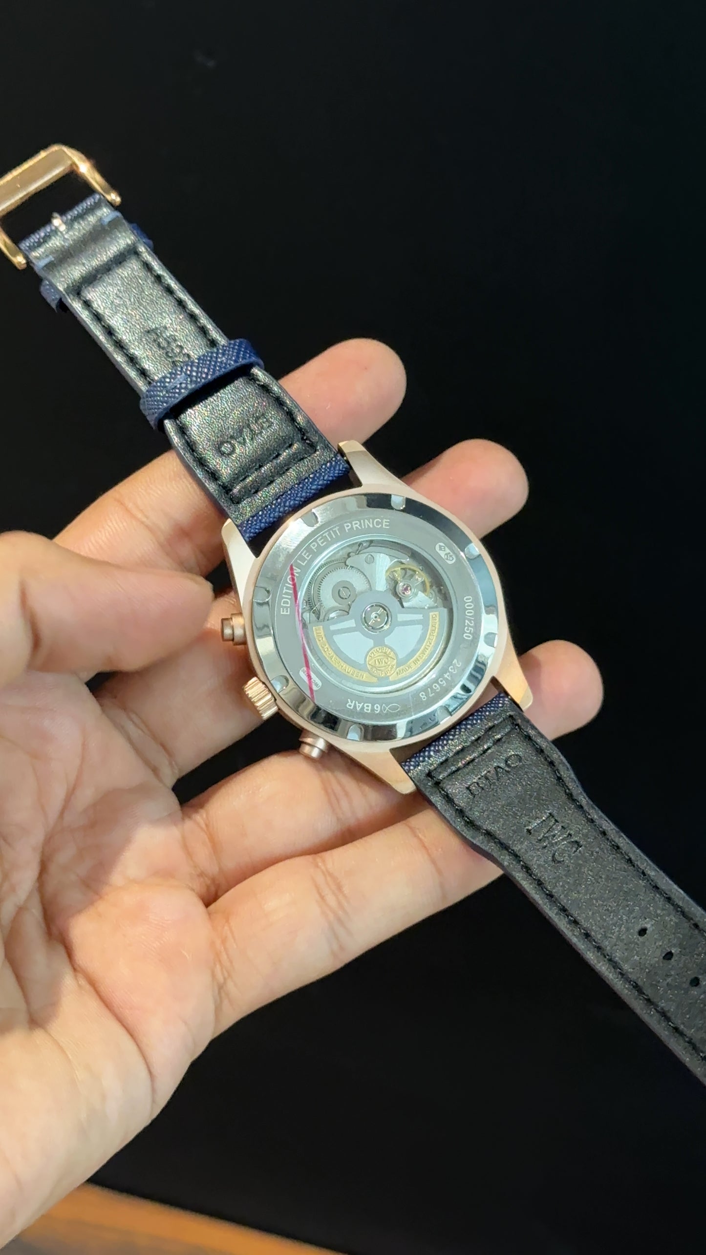 IWC | Blue Fabric Strap | Rose Case | Chrono | Blue Dial