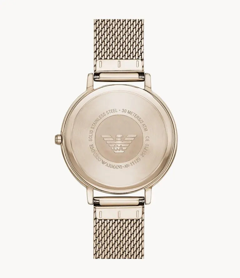 Emporio Armani | Women’s Analog Stainless Steel Rose Gold Dial 32mm AR11129