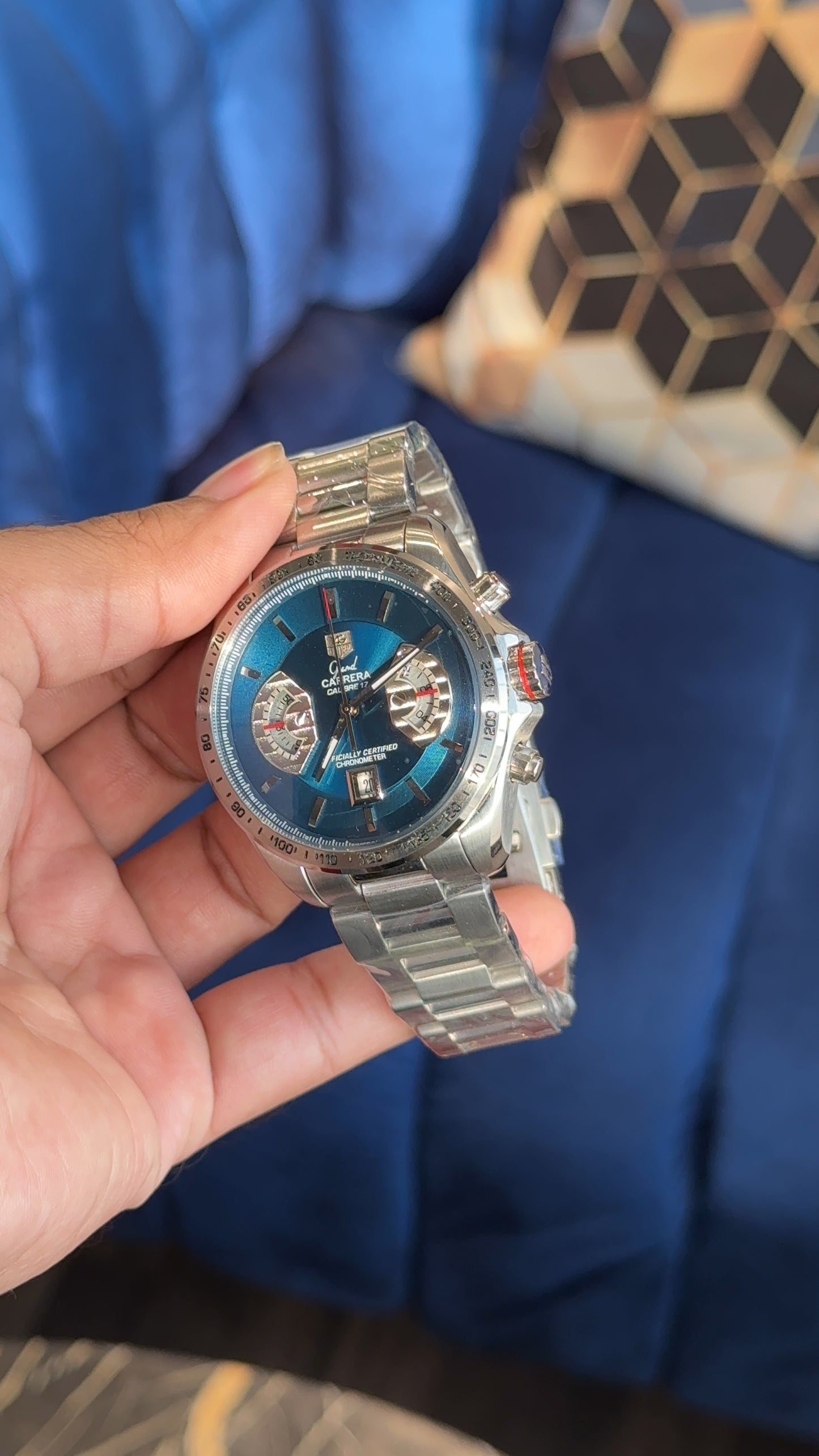 Carrera | Calibre 17 | Silver Chain | Blue Dial