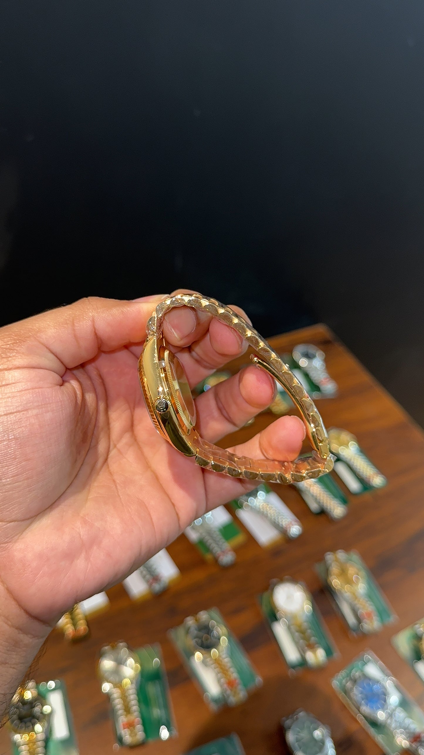 Premium Daydate | 36mm | Gold Chain | Gold Diamond Dial